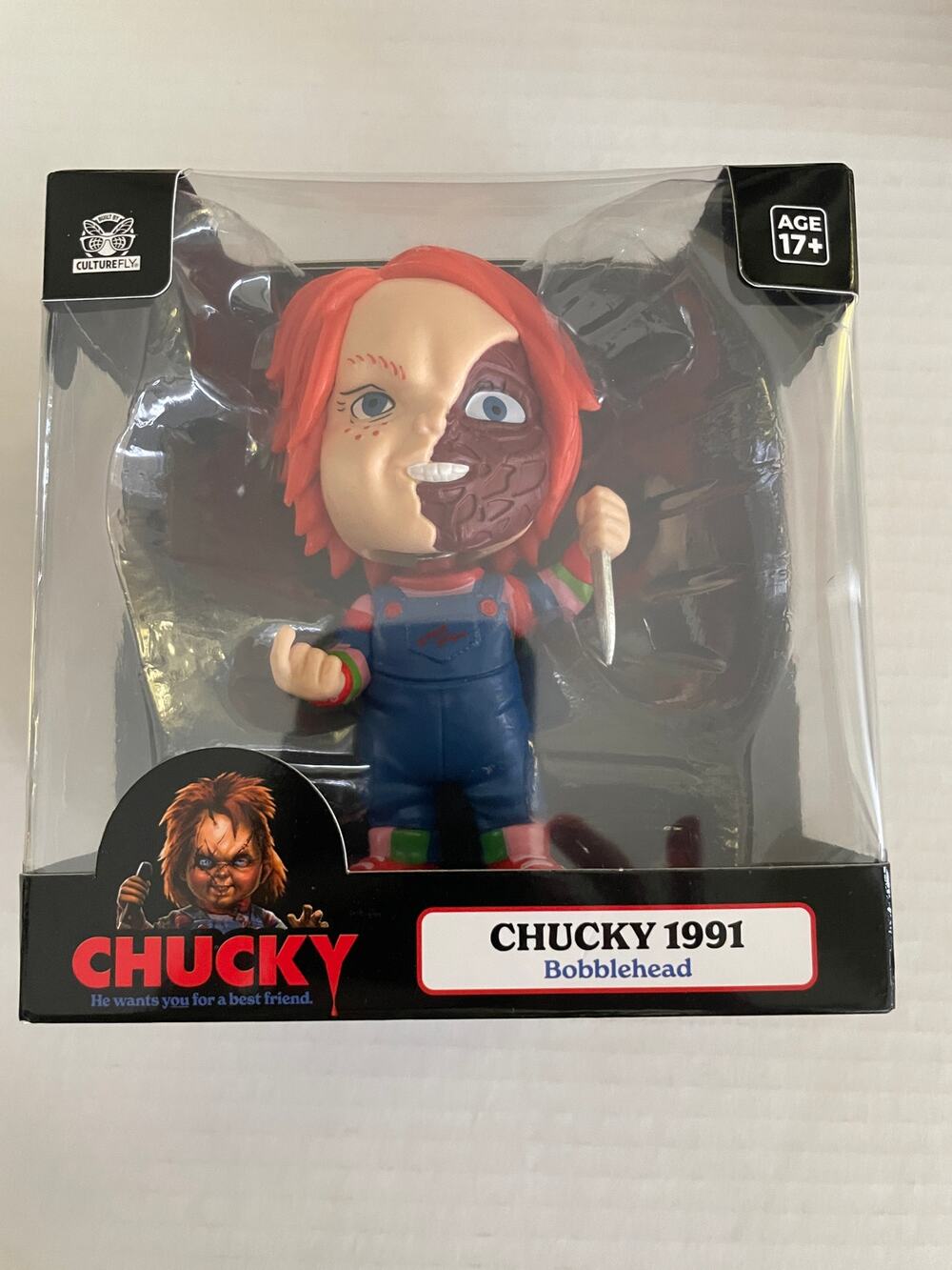 CULTUREFLY HORROR MOVIE CHUCKY 1991 BOBBLEHEAD FIGURE NEW